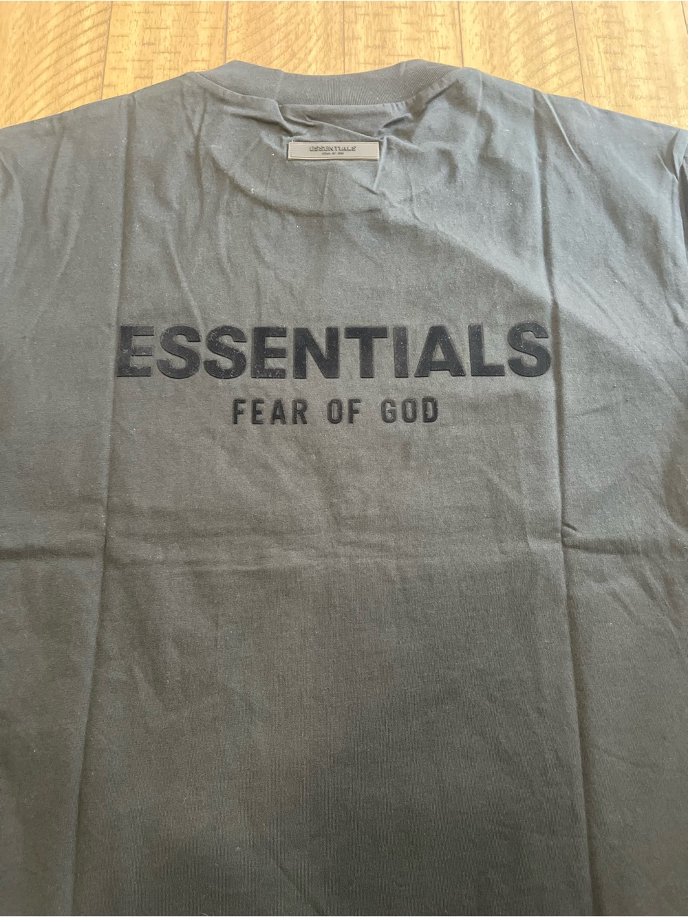 ESSENTIALS Black Short Sleeve Logo T-Shirt - Picture 2 of 2